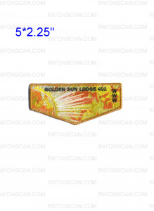 Patch Scan of Golden Sun Lodge 492 NOAC 2022 Sun Flap (Gold) 