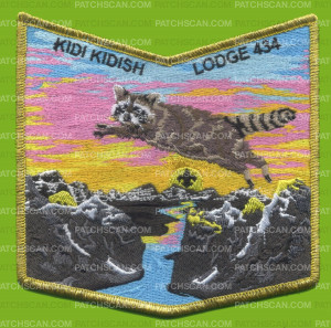 Patch Scan of Kidi Kidish 2024 NOAC pocket patch gold met bdr