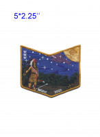 Golden Sun Lodge 492 NOAC 2022 Moon Bottom Piece (Gold)  Cornhusker Council #324