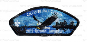 Patch Scan of 2017 National Jamboree - Calcasieu Area Council - Eagles - Black Border 