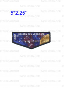 Patch Scan of Golden Sun Lodge 492 NOAC 2022 Moon Flap (Black) 