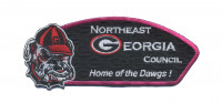 NEGA Council- Home of the Dawgs (Hvy Emb) Pink Border Northeast Georgia Council #101