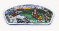 Allegheny Highlands Council- Rendezvous VI- White Border (White Car)  Allegheny Highlands Council #382