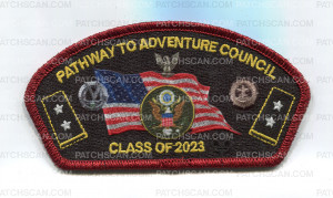 Patch Scan of Pathway to Adventure Council Class of 2023 CSP red met bdr