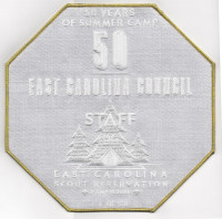 Camp Boddie 50th Anniversary STAFF Back Patch (PO 88722) East Carolina Council #426