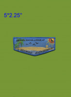 Amangi Nacha Lodge 47 NOAC 2024 Flap (Blue Metallic) Golden Empire Council #47