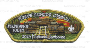 Patch Scan of 2023 NSJ- North Florida Council Fountain of Youth CSP (Gold Metallic) 