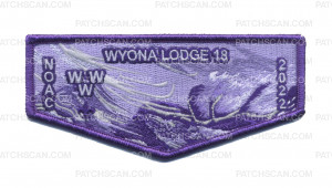 Patch Scan of Wyona Lodge NOAC 2022 Wind Flap (Purple)