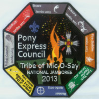 TRIBE OF MIC-O-SAY NATIONAL JAMBOREE 2013 BACK PATCH Pony Express Council #311
