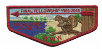Michigamea Lodge 110 Fall Fellowship flap Pathway to Adventure Council #
