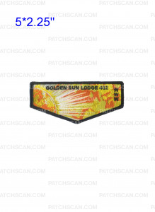 Patch Scan of Golden Sun Lodge 492 NOAC 2022 Sun Flap (Black) 