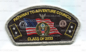 Patch Scan of Pathway to Adventure Council Class of 2023 CSP silver met bdr