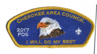 Cherokee Area Council 2017 FOS I Will Do My Best CSP Cherokee Area Council #469