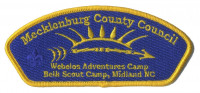 Webelos Adventures Camp - MCC  Mecklenburg County Council #415