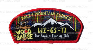Patch Scan of Rocky Mountain Council - Wood Badge - For Such a Time as This