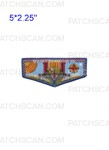 Patch Scan of 2023 NSJ Golden Sun Lodge Flap (Navy)