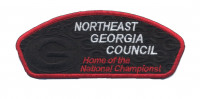 NEGA- Home of the National Champions! (Black Background)  Northeast Georgia Council #101
