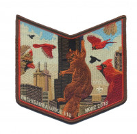 Michigamea Lodge 110 NOAC 2018 pocket patch#4 Pathway to Adventure Council #