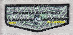 Patch Scan of Nentego Lodge Founding Dates CSP