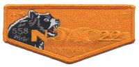 NOAC 2022 Ahoalan-Nachpikin Ghosted Flap (Orange) Chickasaw Council #558