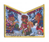 K124313 - Calumet Council - NOAC Patch Michigamea Winter Pocket (Gold Metallic) Calumet Council #152