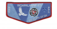 Woapalanne 100 Years of OA flap Patriots' Path Council #358