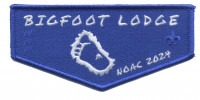Bigfoot Lodge NOAC 2024 blue flap Glacier's Edge Council #620