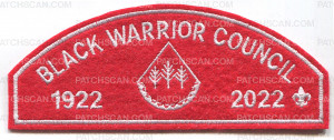 Patch Scan of BWC 100 YR RED FELT CSP