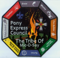 THE TRIBE OF MIC-O-SAY PONY EXPRESS BACK PATCH Pony Express Council #311