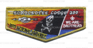 Patch Scan of 2023 NSJ- ECHOCKOTEE We Are Brothers Flap (Gold Metallic)