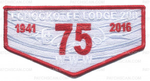 Patch Scan of ECHOCKOTEE LODGE 200 OA- WHITE & RED FLAP