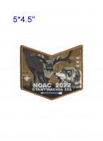 GYANTWACHIA 255 NOAC 2022 Wolf/Mule Deer Bottom Piece Chief Cornplanter Council #538