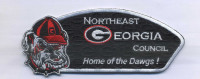 NEGA Council- Home of the Dawgs (Hvy Emb)- white border Northeast Georgia Council #101