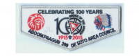 100th Anniversary Flap (84945) De Soto Area Council #13