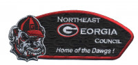 NEGA Council- Home of the Dawgs (Hvy Emb) red border Northeast Georgia Council #101
