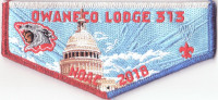 Owaneco Lodge - NOAC 2018 Flap (Red, White and Blue)  Connecticut Yankee Council #72