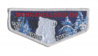 K124312 - Calumet Council - NOAC Patch Michigamea Winter Flap (Silver Metallic) Calumet Council #152