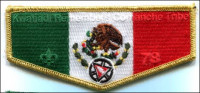 Kwahadi Rememers with Mexico Flag OA Flap  Conquistador Council #413
