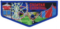 Central North Carolina Council Flap- Croatan Carnival- Blue Border  Central North Carolina Council #416