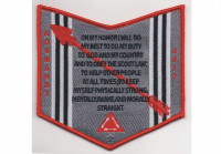Normandy Camporee Pocket Patch Red (PO 86766) Transatlantic Council #802