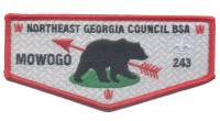 NEGA Mowogo Flap (Red Border)  Northeast Georgia Council #101