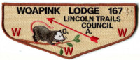 346407 A WOAPINK Lodge Lincoln Trails Council #121