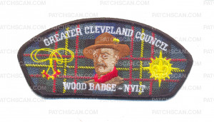 Patch Scan of Greater Cleveland Council Wood Badge - NYLT CSP Black Border