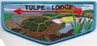 TULPE LODGE BLUE BORDER FLAP 2019 Narragansett Council #546