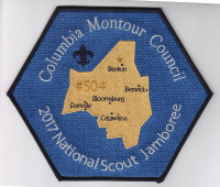 2017 National Jamboree Center patch Columbia-Montour Council #504