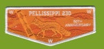 Pellissippi 230 80th Anniv. Vigil sash flap white border Great Smoky Mountain Council #557