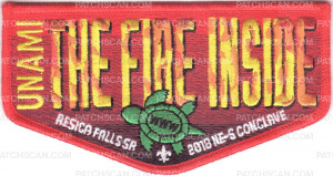 Patch Scan of The Fire Inside 2018 Conclave Flap (Red Border)