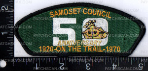 Patch Scan of Samoset Council 50th Anniversary On The Trail 2019