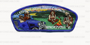 Patch Scan of Allegheny Highlands Council- Rendezvous VI- Blue Border (Blue Car) 