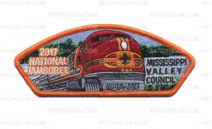 Patch Scan of 2017 National Jamboree- Mississippi Valley Council- JSP- Orange/Red Train